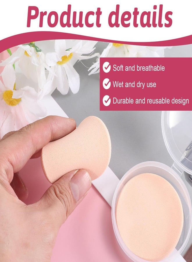 Aeaocvo 2 Pcs Foundation Sponge, Round Makeup Sponges for Foundation, for All Skin Types, Powder Puff for Flawless Application, Wet and Dry Dual Use - Image 3